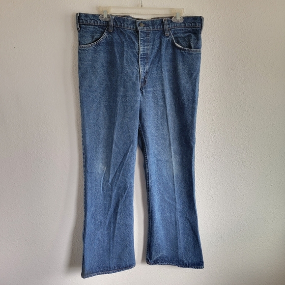 Vintage Levi’s 517 Orange Tab 80s Boot Cut Flare Jeans Size 36X30 - Picture 5 of 8